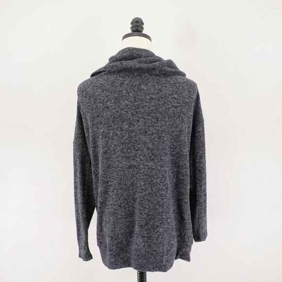 NEW‎ Express One Eleven Gray Knit Medium Cowl Scoop Neck Sweater Rayon Polyester - Picture 7 of 10